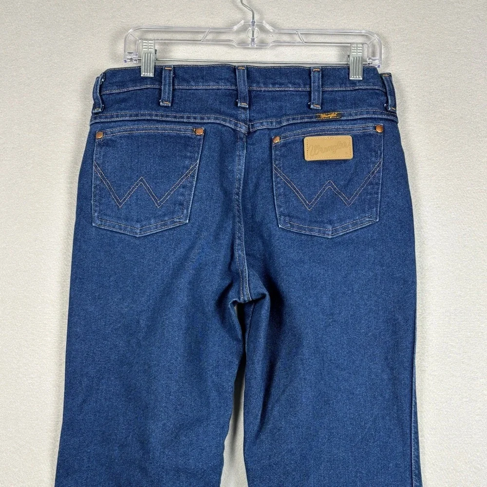 Wrangler 938NAV Cowboy Cut Jeans Western Regular Fit 33x33 Navy Blue Denim